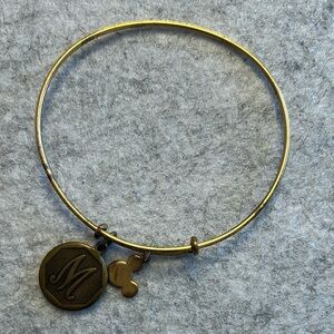 Alex and Ani Disney Mickey Mouse ‘M’ Initial Monogram Charm Bangle Bracelet